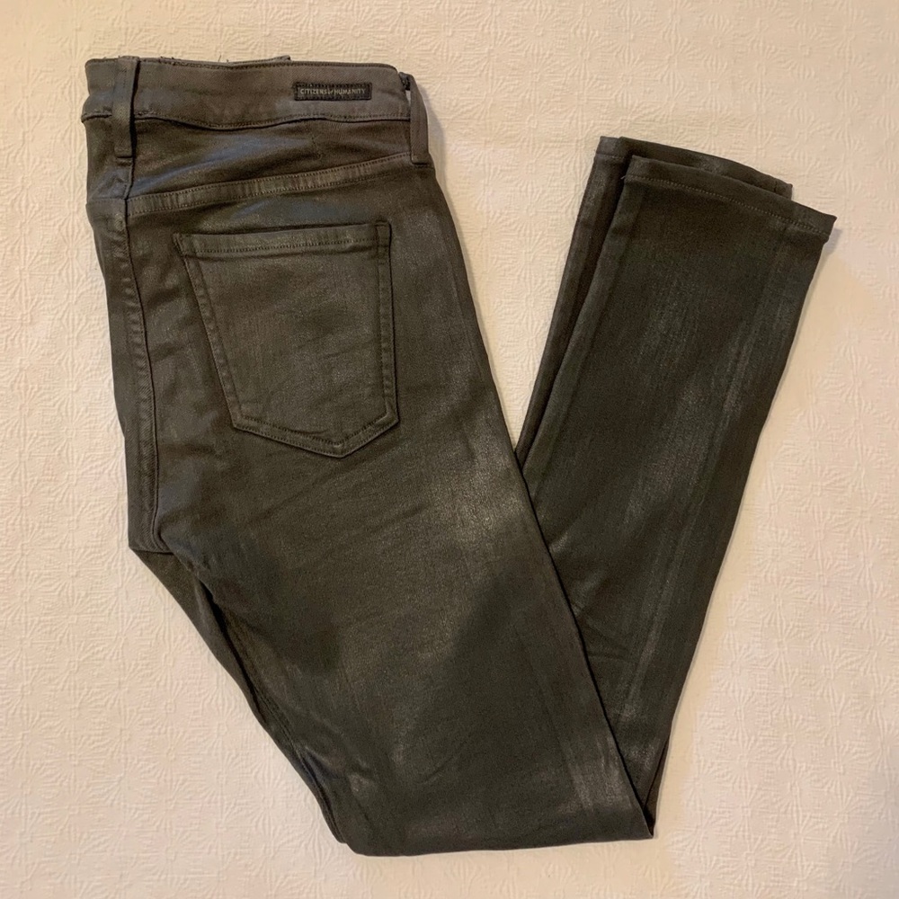 Citizens of Humanity grey coated skinny jeans
